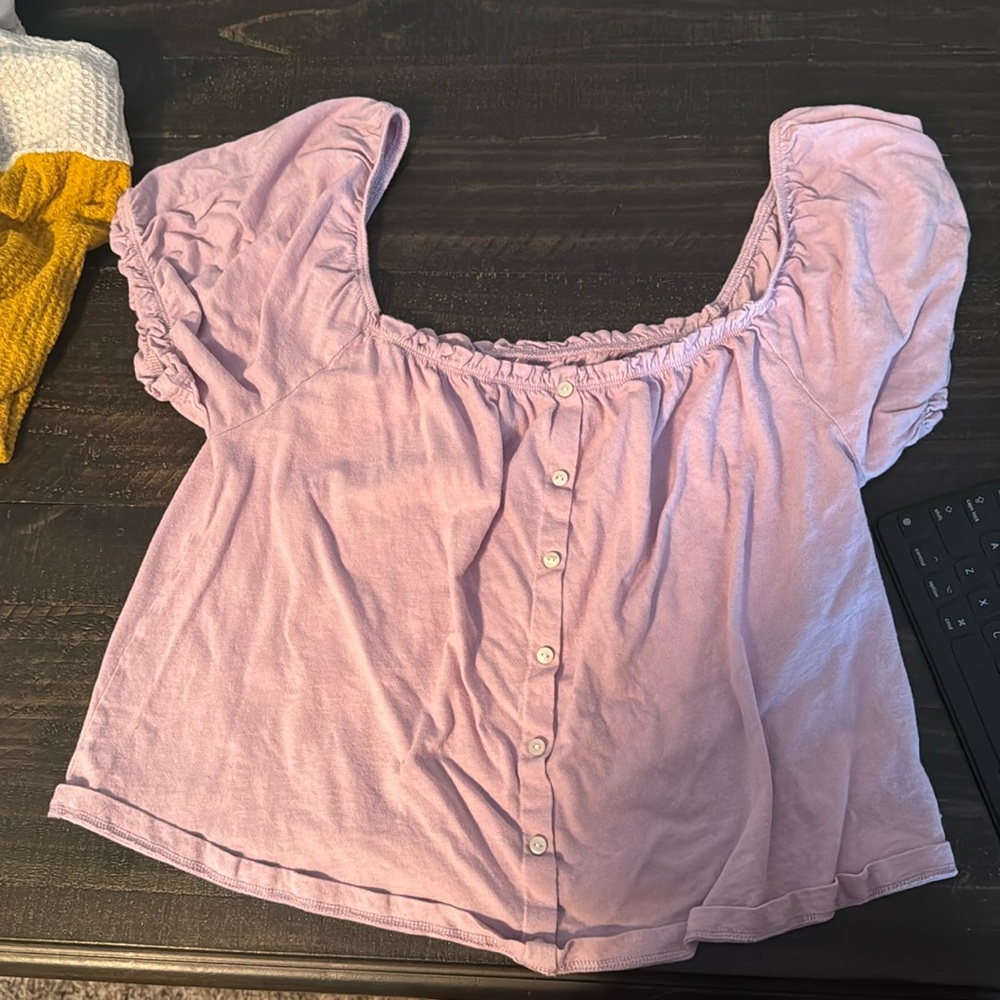 An American eagle shirt green and purple